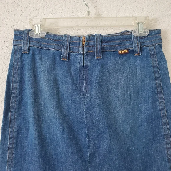 Dittos A-line Retro 70s Style Denim Skirt 28 Festival Boho Hippie Made in USA - Picture 12 of 16